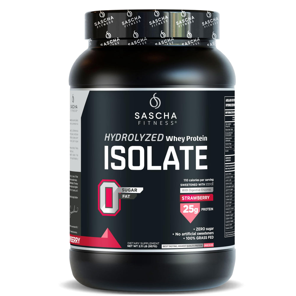 SASCHA FITNESS frente del empaque mostrando beneficio proteína rápida