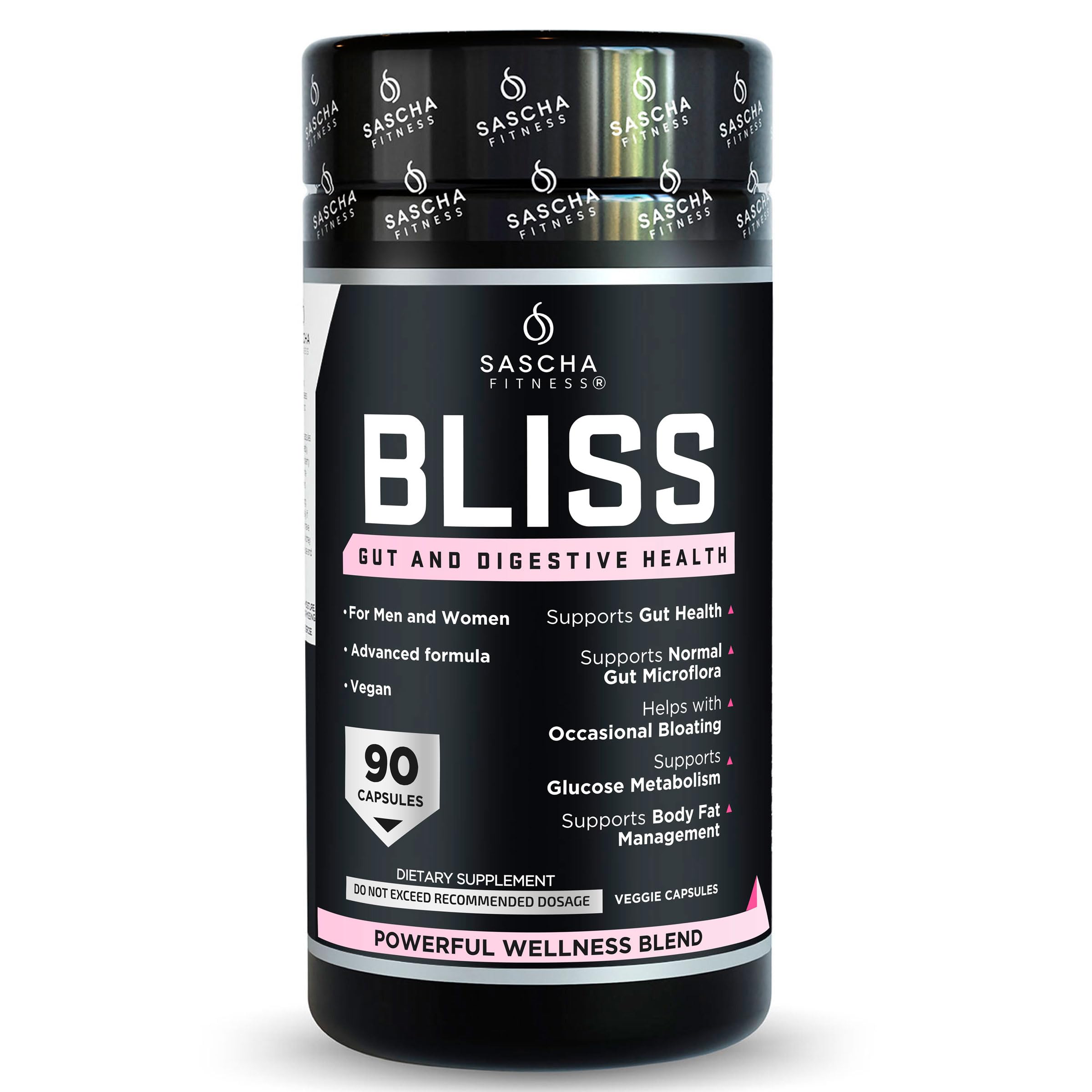 SASCHA FITNESS frontal del envase mostrando etiqueta y beneficios claves