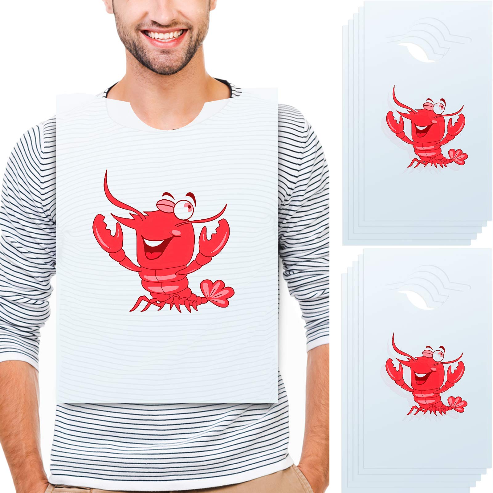 SATINIOR babero frontal envasado, protección rápida contra manchas