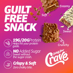 Satisfy Your Crave caja abierta con 12 unidades lista para despensa