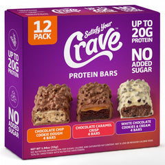 Satisfy Your Crave frontal del paquete mostrando variedad y conveniencia