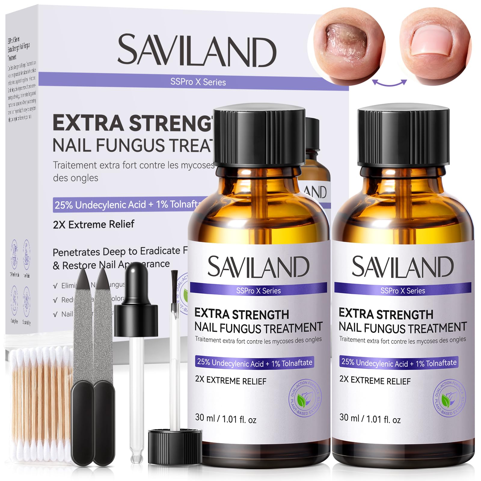 SAVILAND empaque frontal mostrando marca y tamaño 2oz para uso casero