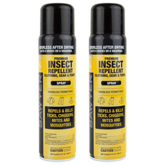 Sawyer aerosol frontal mostrando etiqueta y modo de uso, protección para ropa