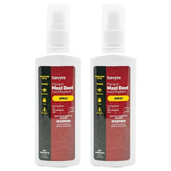 Sawyer MAXI DEET frente del envase mostrando pack doble y portabilidad
