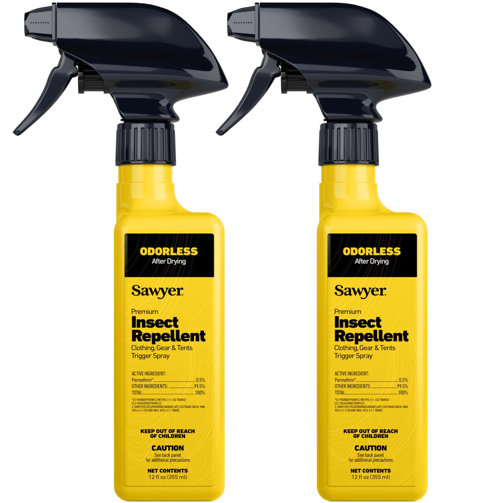 Sawyer envase frontal del spray mostrando etiqueta y beneficio de protección