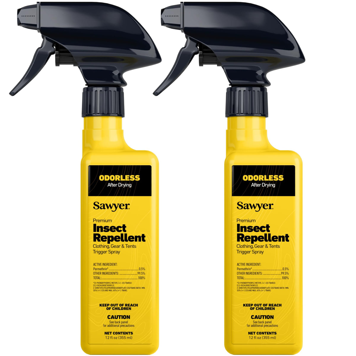 Sawyer envase frontal del spray mostrando etiqueta y beneficio de protección