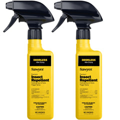 Sawyer envase frontal del spray mostrando etiqueta y beneficio de protección