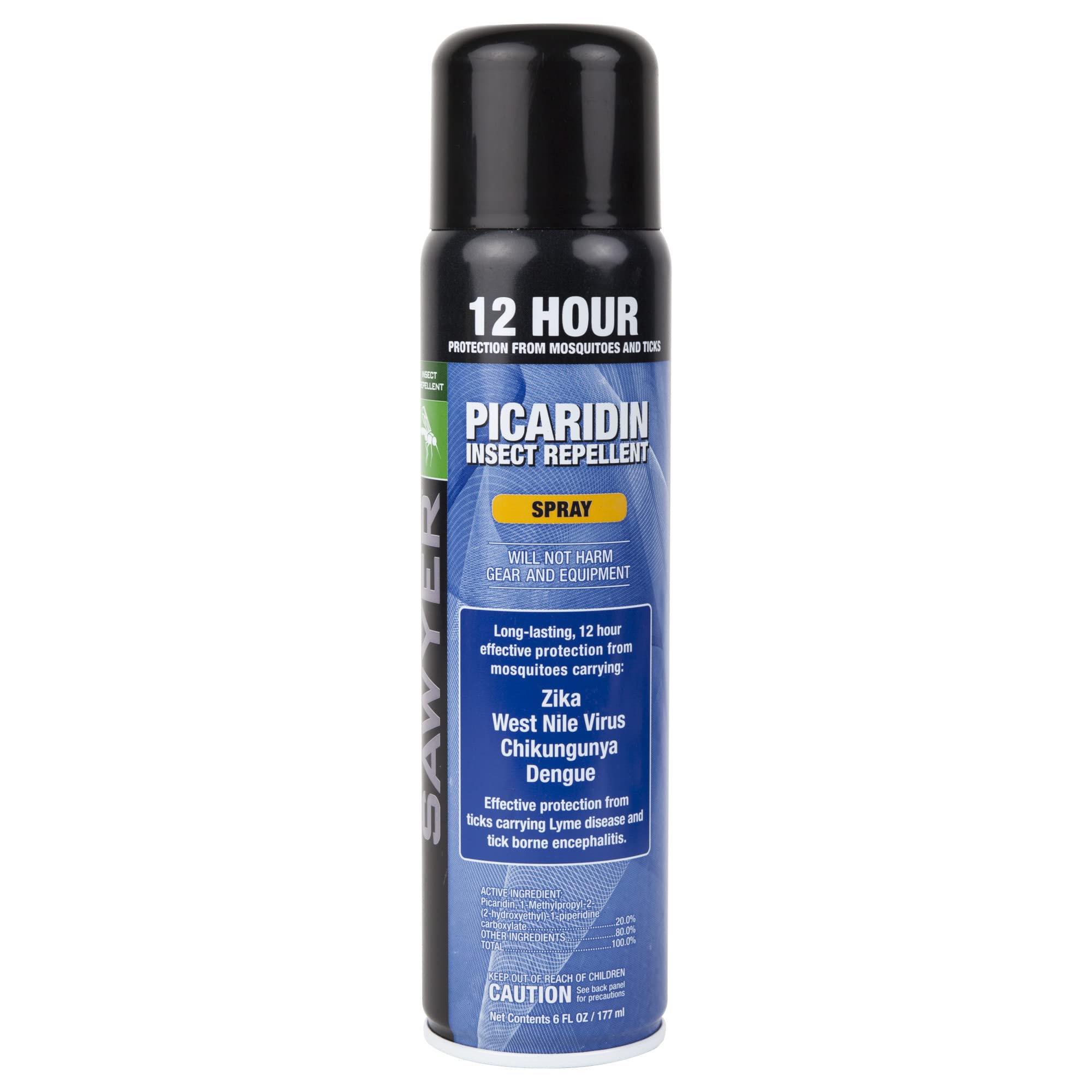 Sawyer spray frontal mostrando botella y beneficio protección duradera