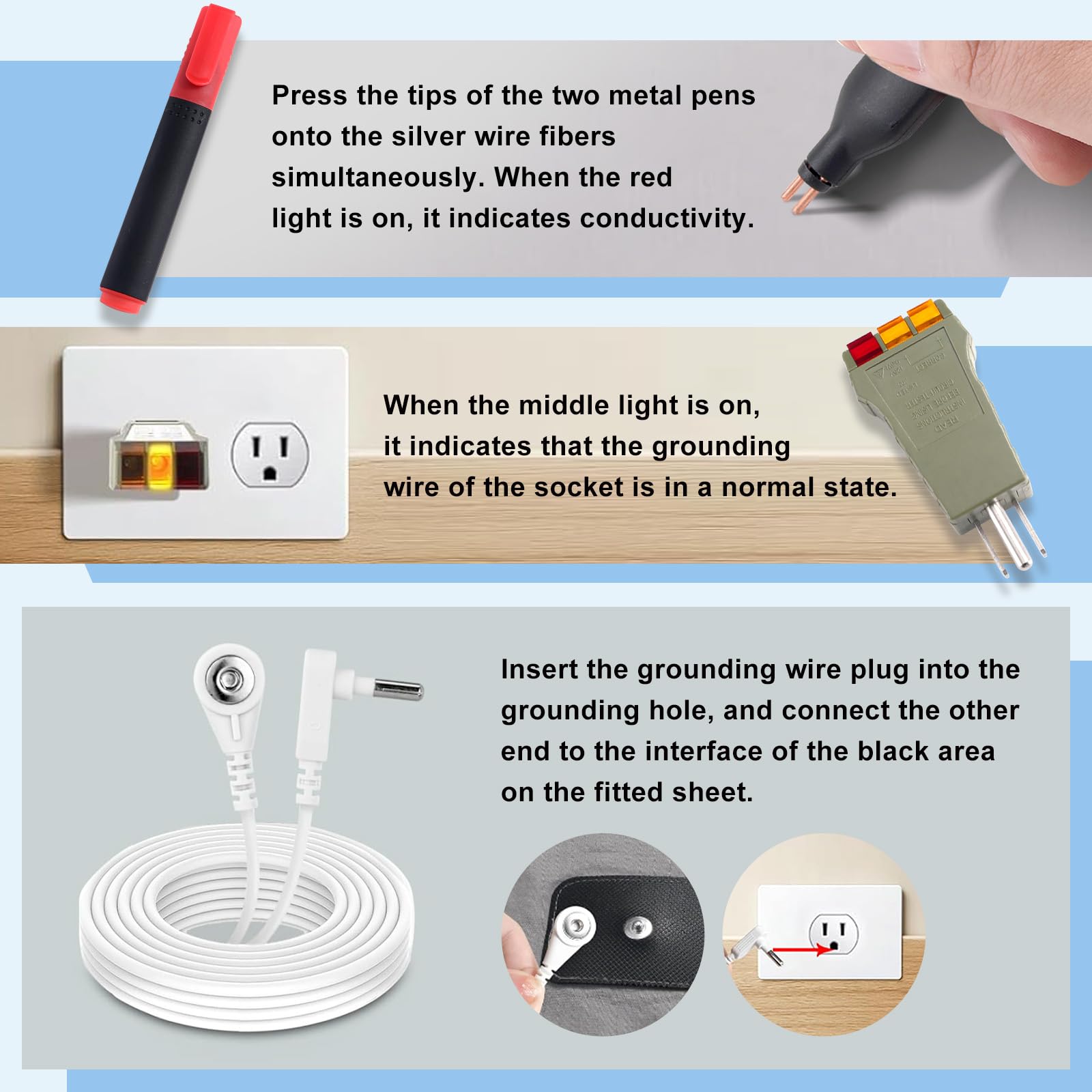 Sayorg cable de conexión y comprobador incluidos, instalación segura