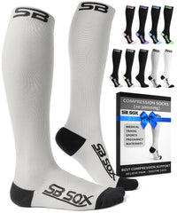 SB SOX vista frontal del empaque mostrando diseño gris y negro, confianza duradera