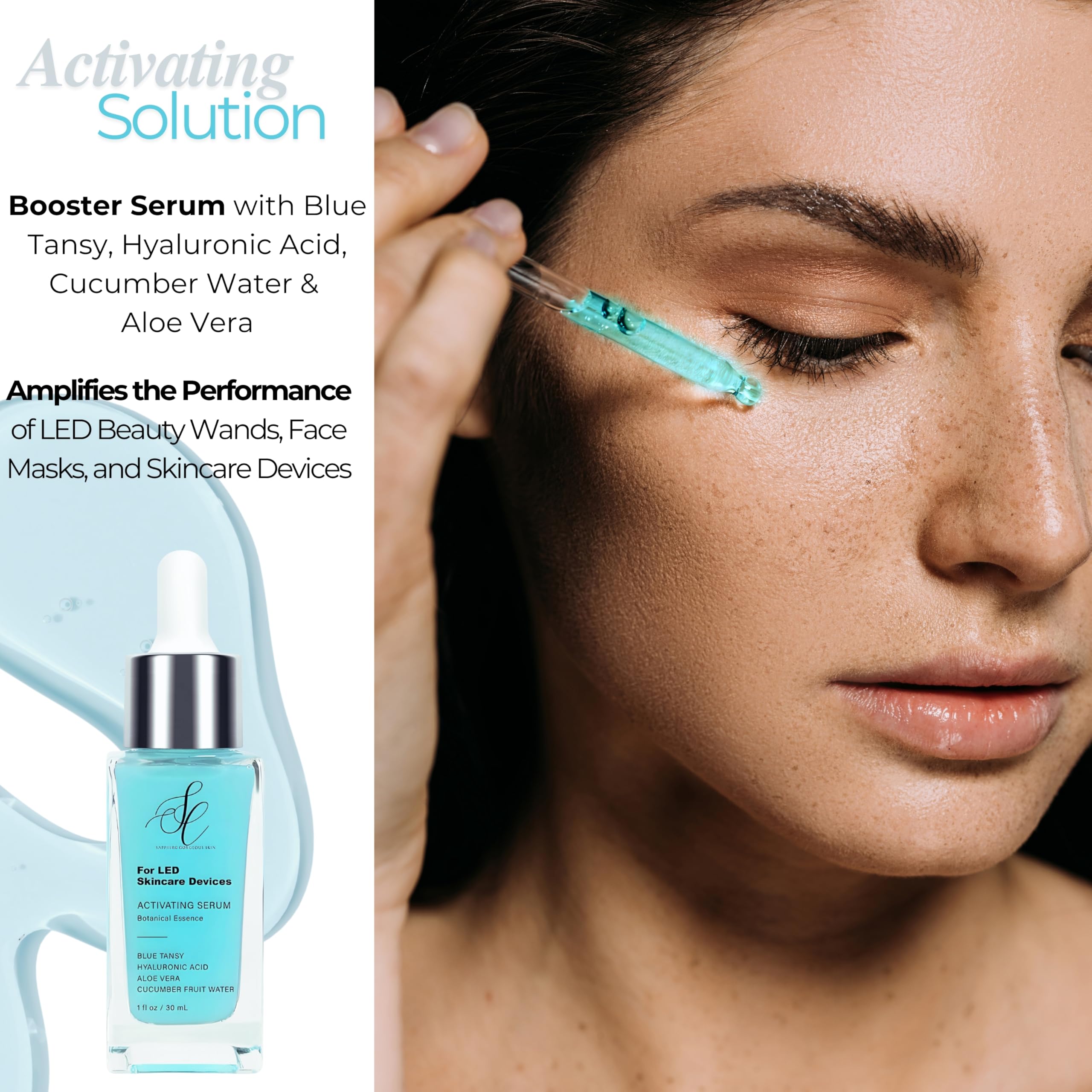 SC Sapphire Glide application with an LED device for even distribution