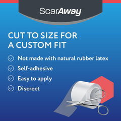 ScarAway cinta recortable cortada con tijeras para ajuste personalizado