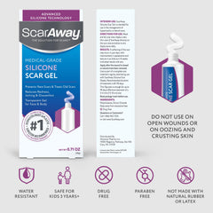 ScarAway punta aplicadora dispensando gel fino con precisión