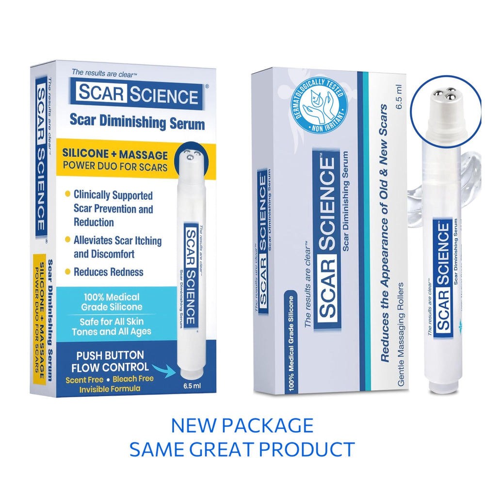 ScarScience etiqueta con lista de ingredientes y beneficios claros