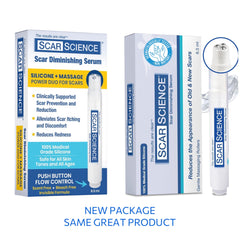 ScarScience etiqueta con lista de ingredientes y beneficios claros