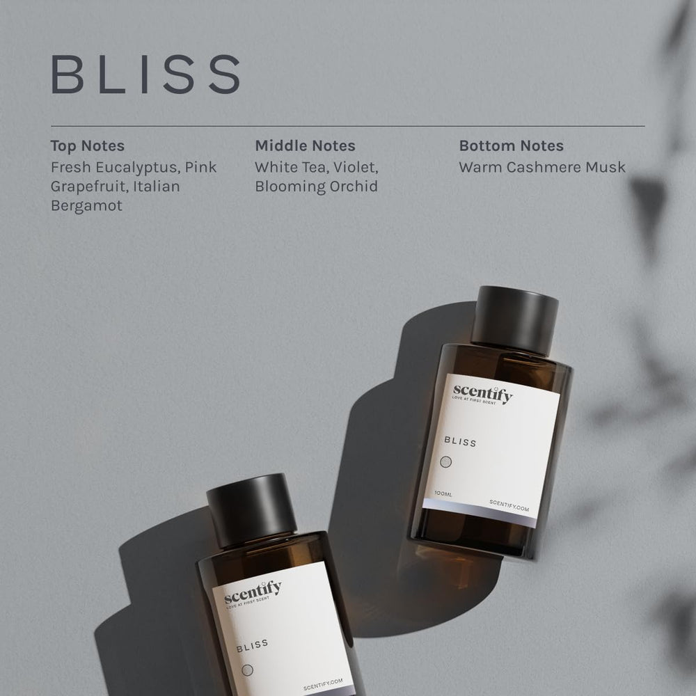 Scentify Bliss en difusor eléctrico en funcionamiento para ambiente relajante
