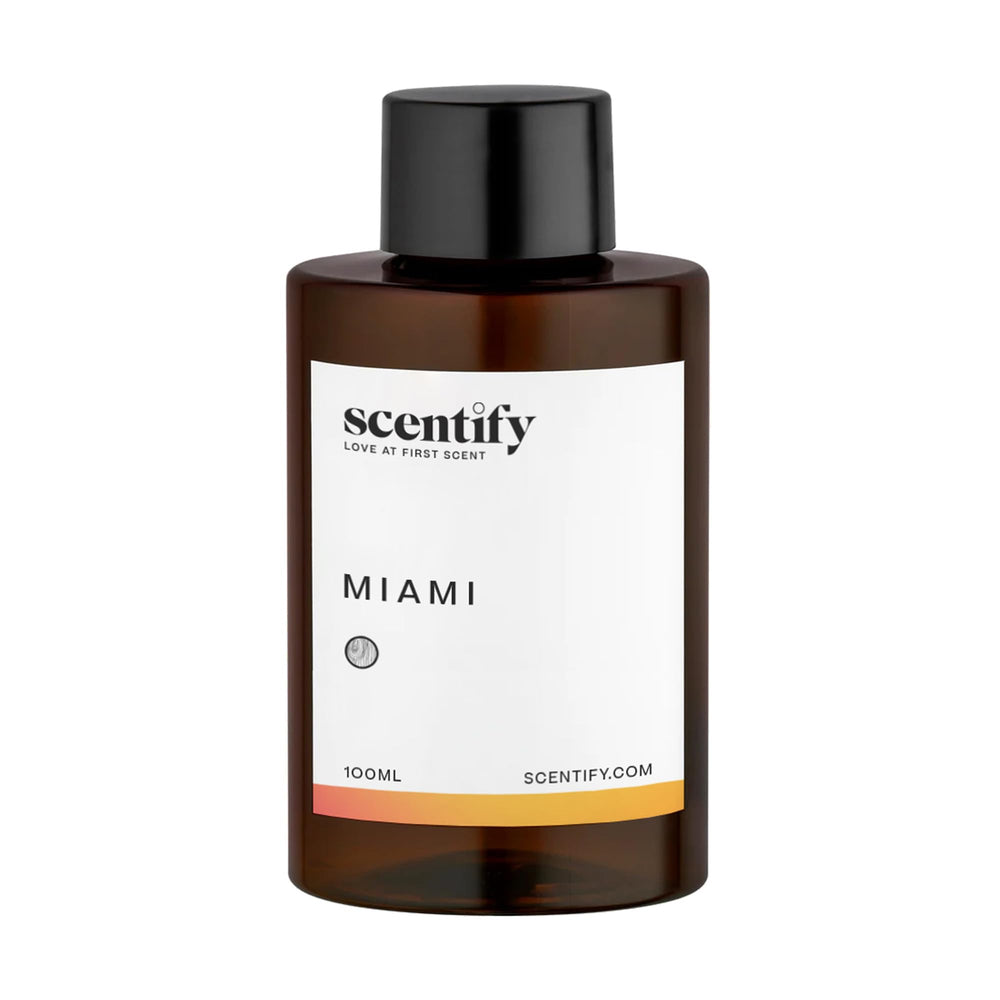 Detalles del aceite Scentify Miami mostrando textura cremosa y visibilidad