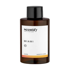 Detalles del aceite Scentify Miami mostrando textura cremosa y visibilidad