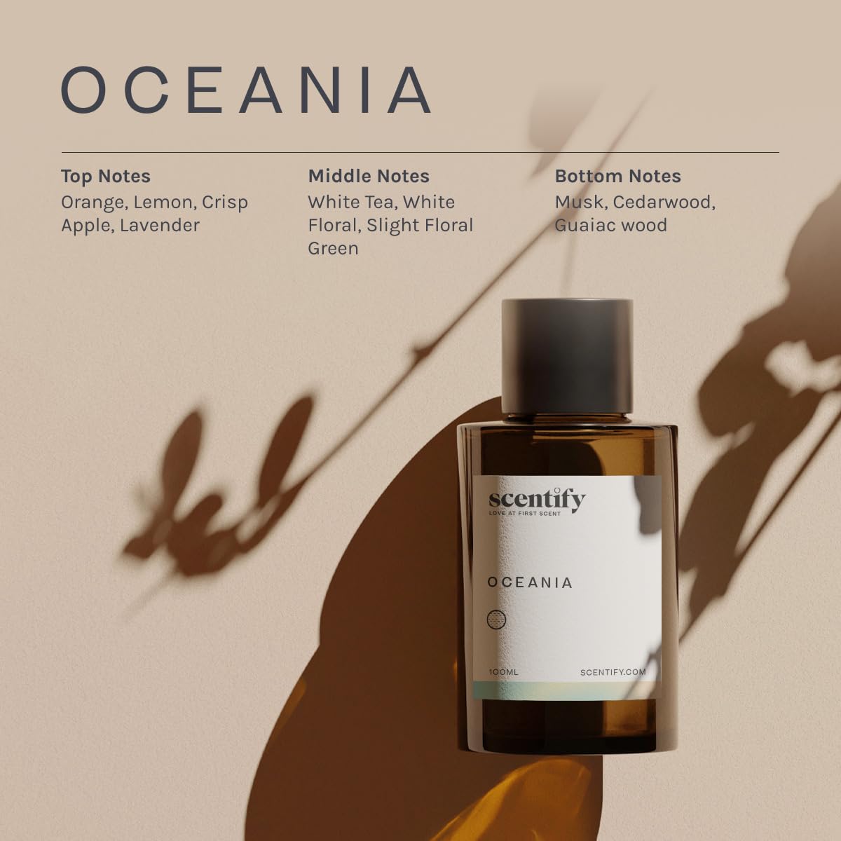 Scentify aceite Oceania dentro de difusor crea ambiente relajante