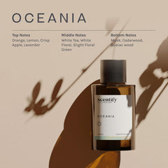 Scentify aceite Oceania dentro de difusor crea ambiente relajante