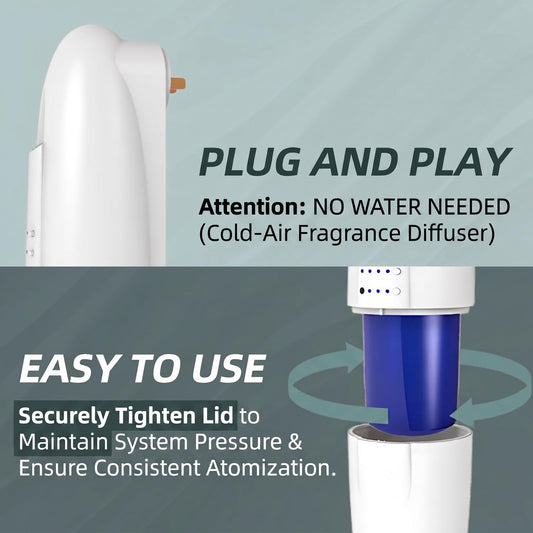 Scentiplus boquilla atomizadora en detalle que facilita atomización precisa