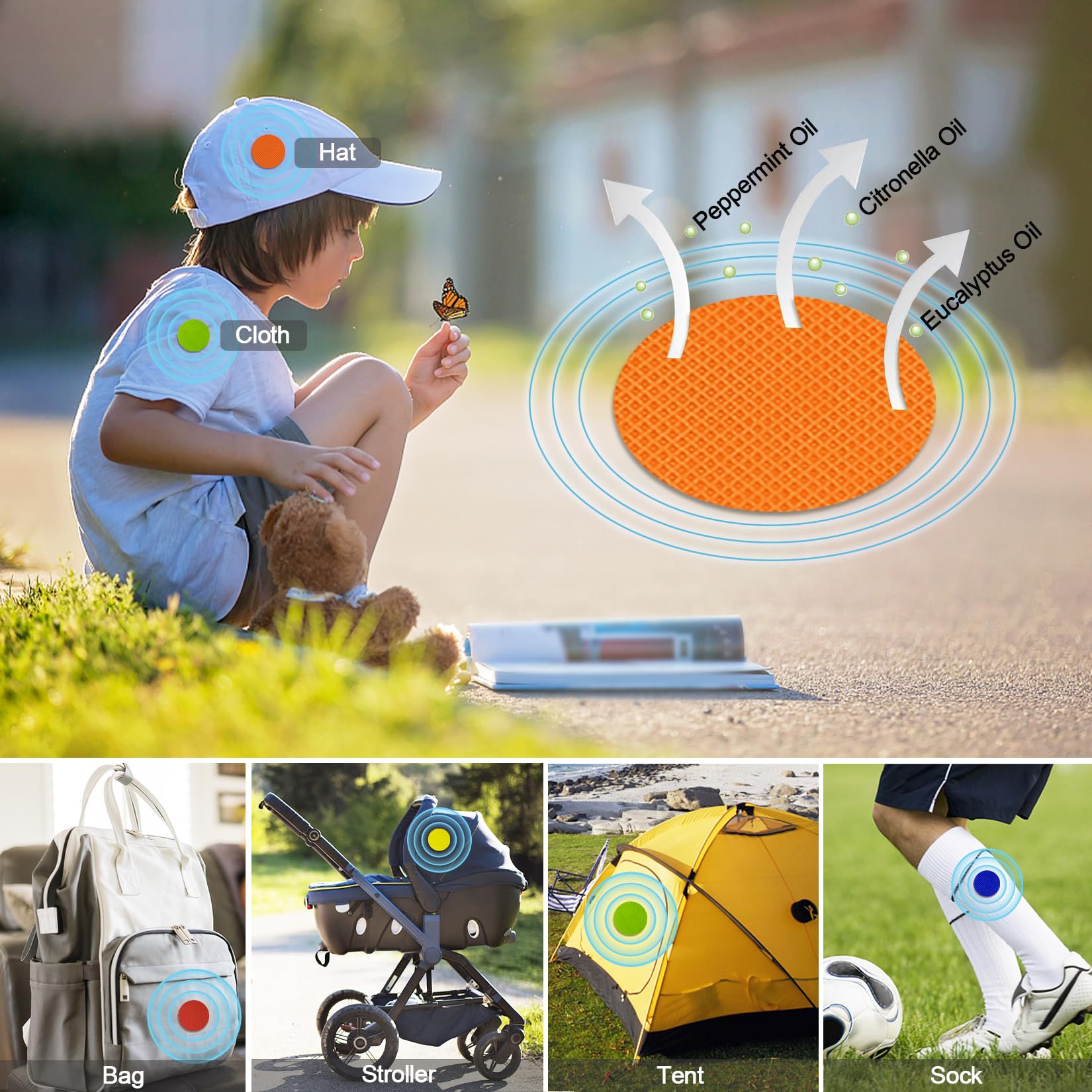 Scentpellent paquete individual sellado para un parche, conserva frescura y transporte