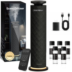 ScFZen difusor frontal negro elegante aporta decoración y aroma uniforme