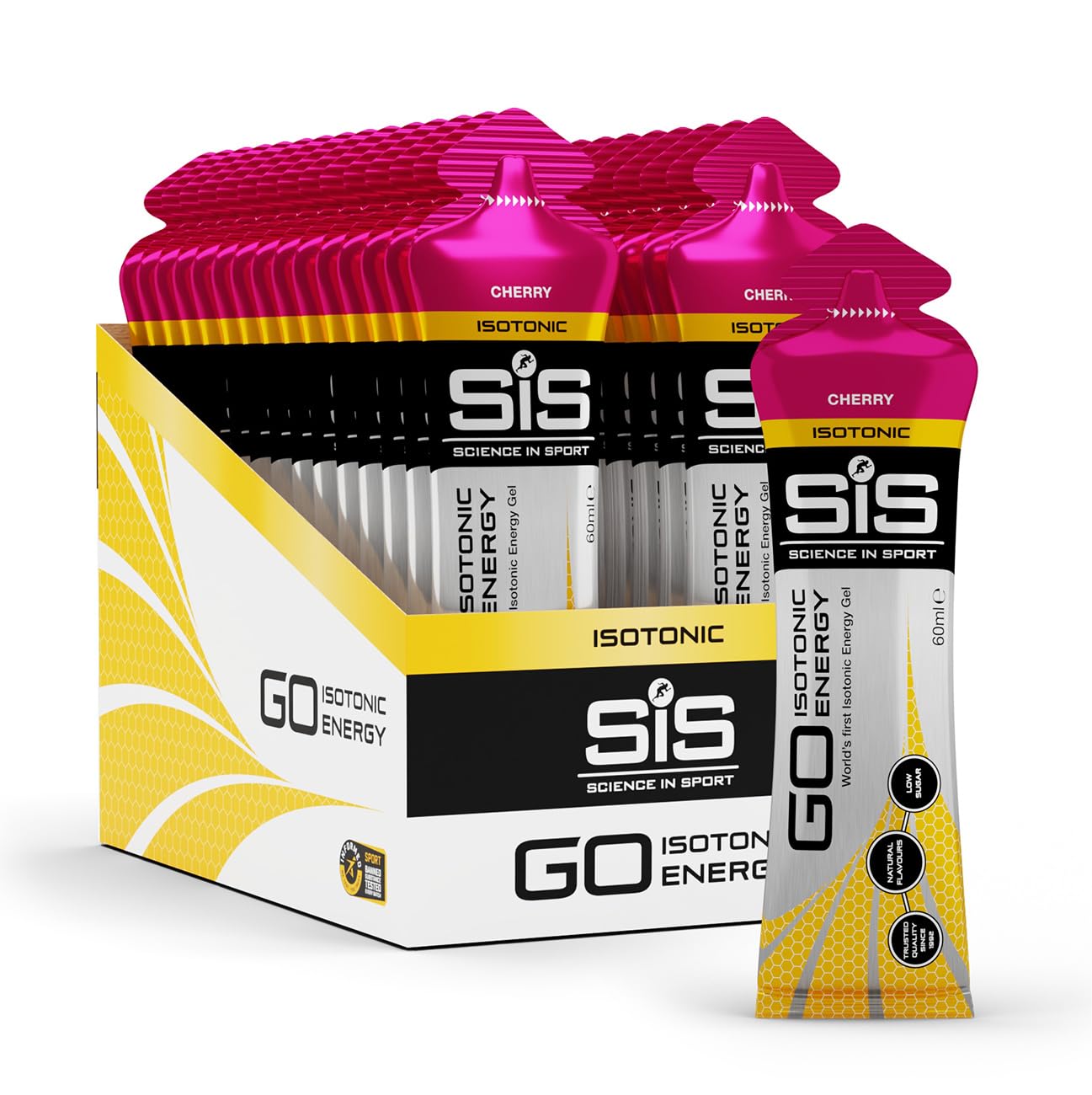Science in Sport pack frontal mostrando 30 sobres y beneficio de portabilidad