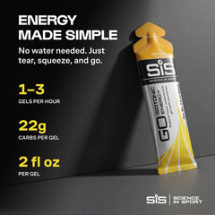Science in Sport gel en mano para comparar tamaño y facilidad de transporte