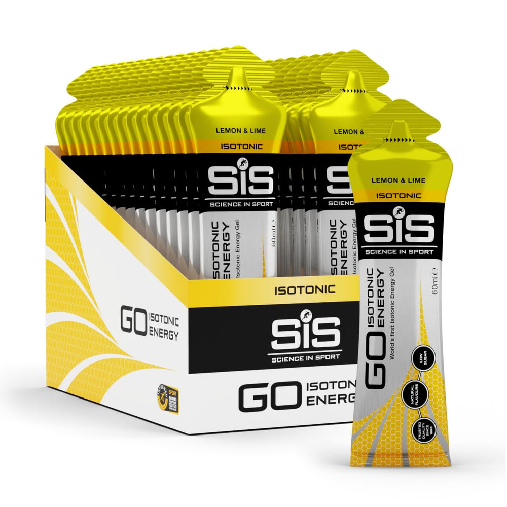 Science in Sport paquete frontal mostrando 30 sobres y beneficio de conveniencia