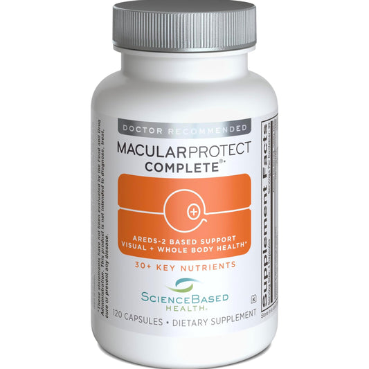 ScienceBased Health botella frontal del suplemento para salud macular y beneficio ocular