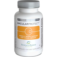 ScienceBased Health envase frontal mostrando MacularProtect y beneficios