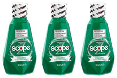 Scope botella frontal tamaño viaje mostrando frescor mentolado inmediato