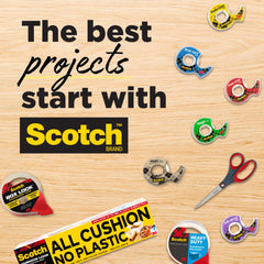 Scotch cinta en una mesa de fiesta mostrando cómo mejora la presentación de regalos