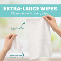 Scrubzz primer plano textura perla que mejora limpieza suave