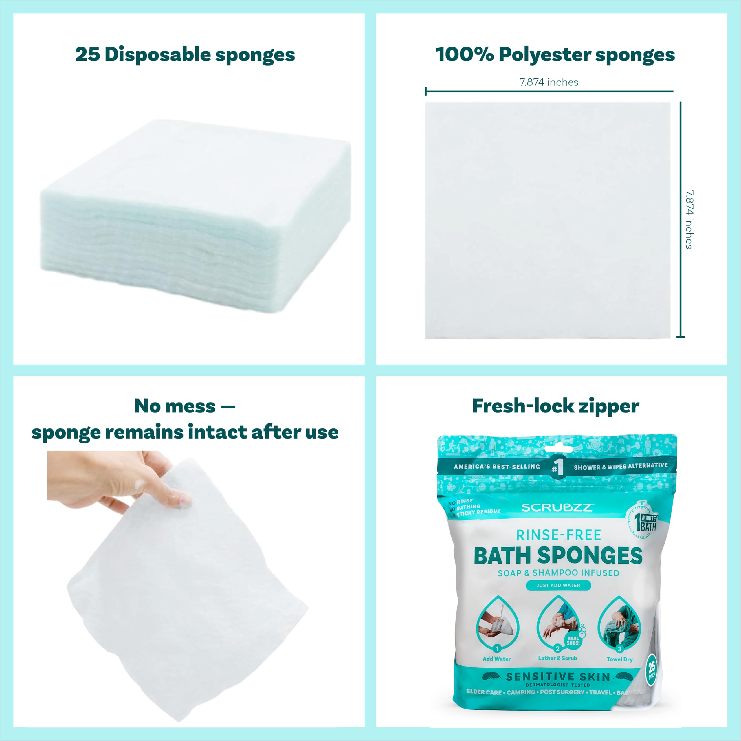 Scrubzz primer plano de textura esponjosa para limpieza eficaz