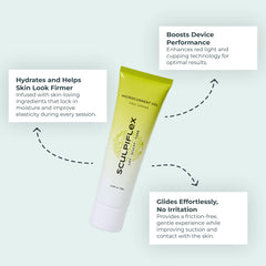 SCULPIFLEX gel junto a dispositivo muestra compatibilidad y funcionamiento