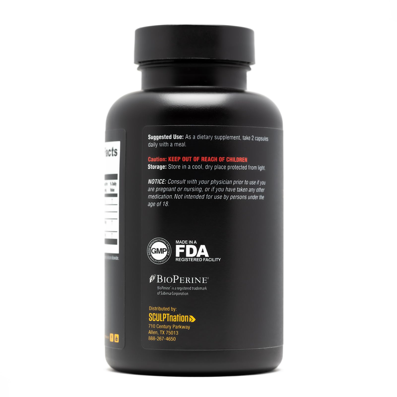 Sculpt Nation frasco junto a escena activa para inspirar bienestar