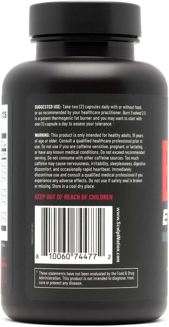 Sculpt Nation etiqueta con lista de ingredientes, claridad y transparencia
