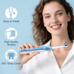 Sdiveson cabeza montada en cepillo Oral B en uso, mejor cobertura