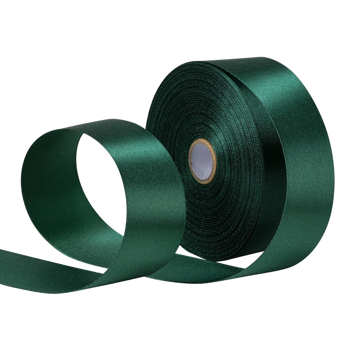 SDZMDL etiqueta frontal del rollo de cinta verde oscuro mostrando longitud