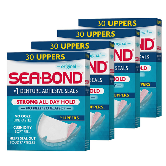 Sea-Bond empaque frontal mostrando 4 paquetes y beneficio de suministro