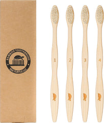 Sea Turtle cepillo de bamboo frontal mostrando diseño ergonómico y sostenible