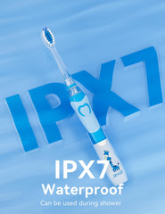 SEAGO cepillo bajo agua demostrando IPX7, limpieza segura