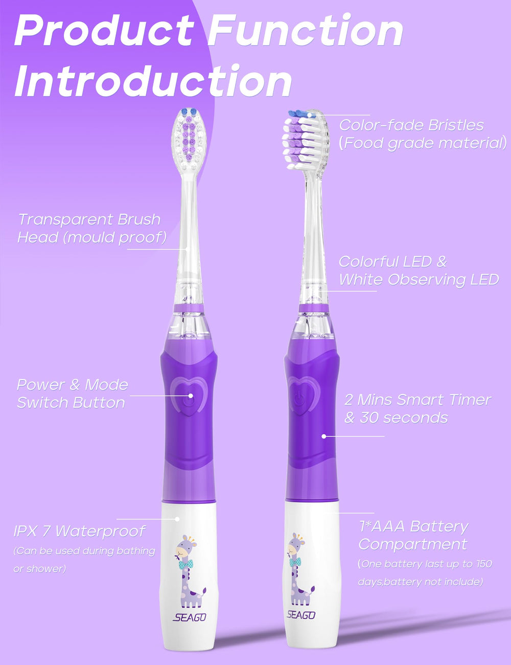 SEAGO luz LED encendida para facilitar la inspección dental nocturna