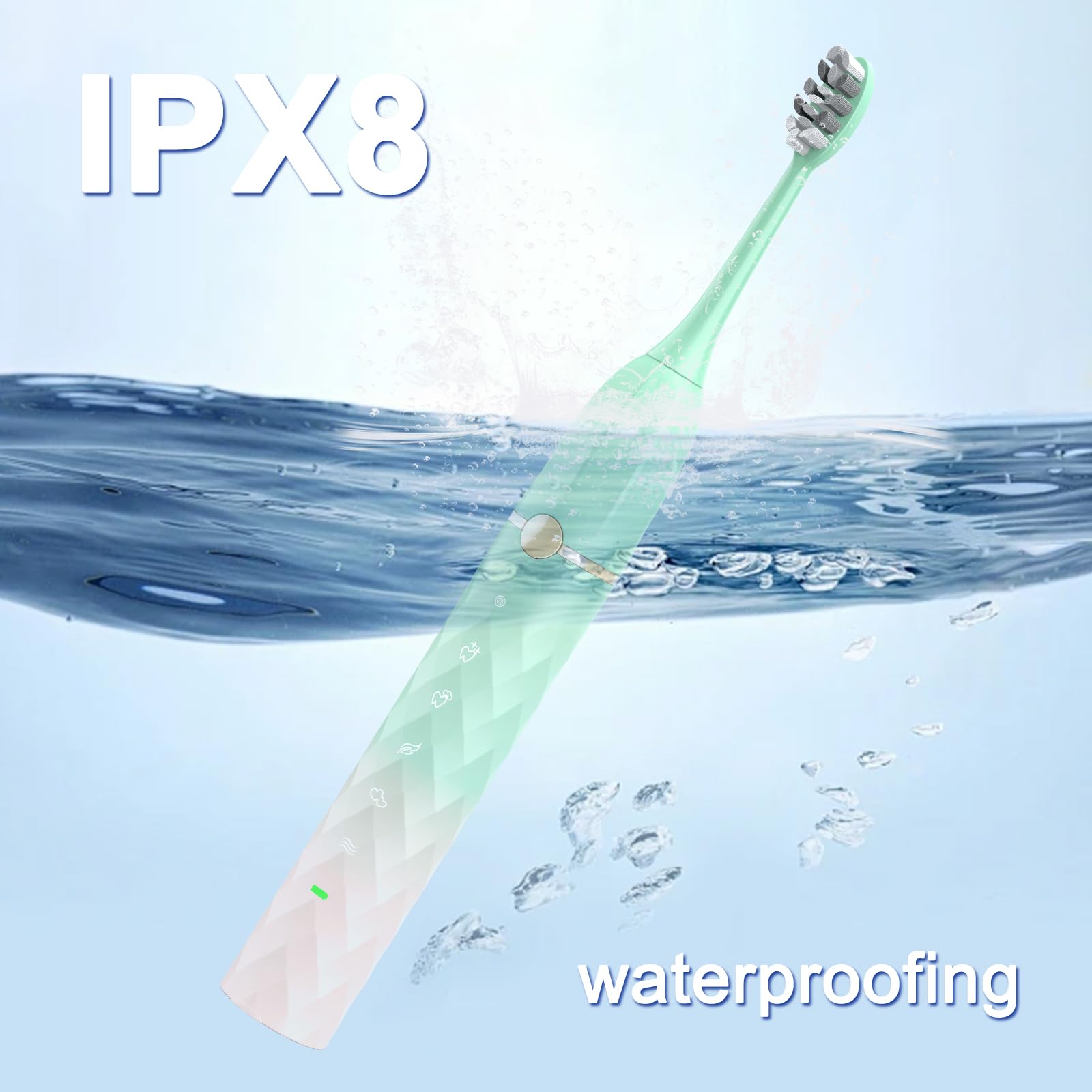 Seapeoa demostración IPX8 con salpicaduras y seguridad