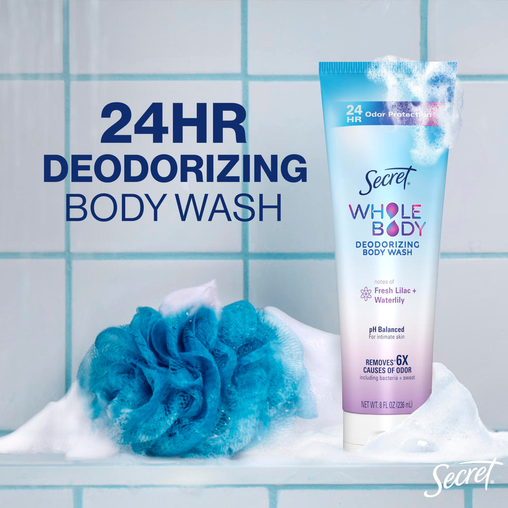 Secret gel siendo dispensado en la mano para una aplicación controlada y suave