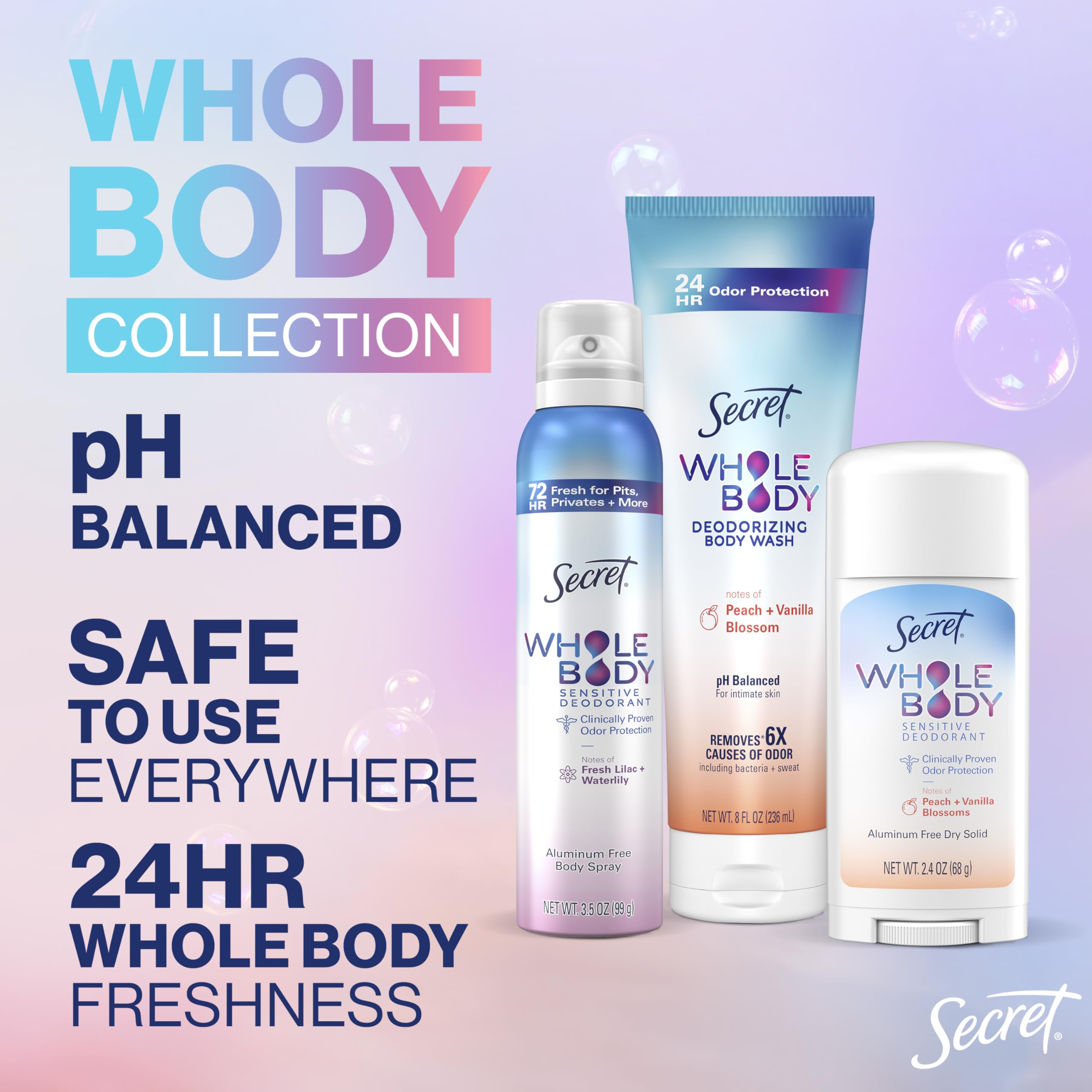 Secret etiqueta trasera con ingredientes legibles que da confianza y transparencia