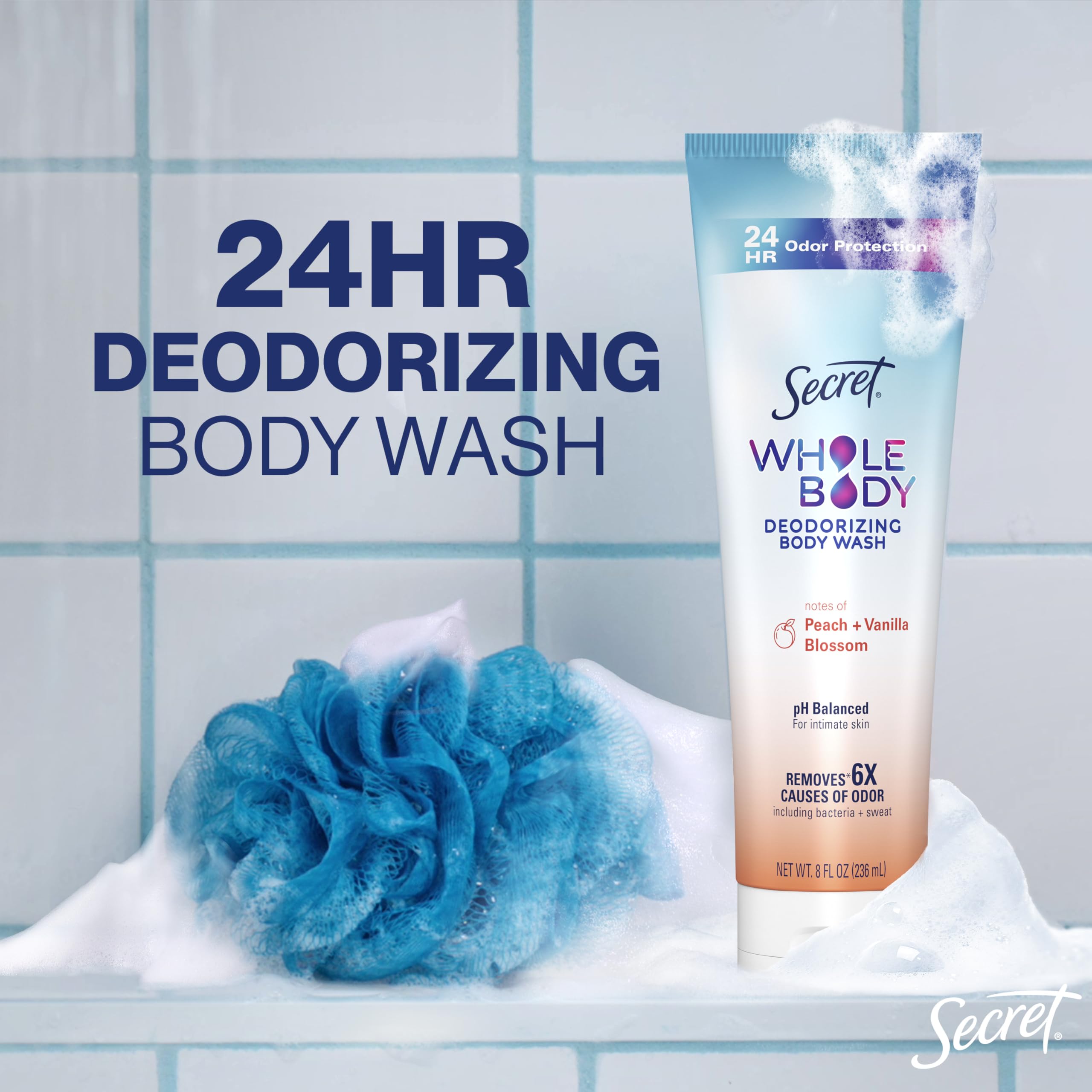 Secret uso en ducha que ofrece limpieza y sensación prolongada