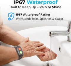 SecuLife etiqueta IP67 que indica resistencia al agua y uso cotidiano sin preocupaciones